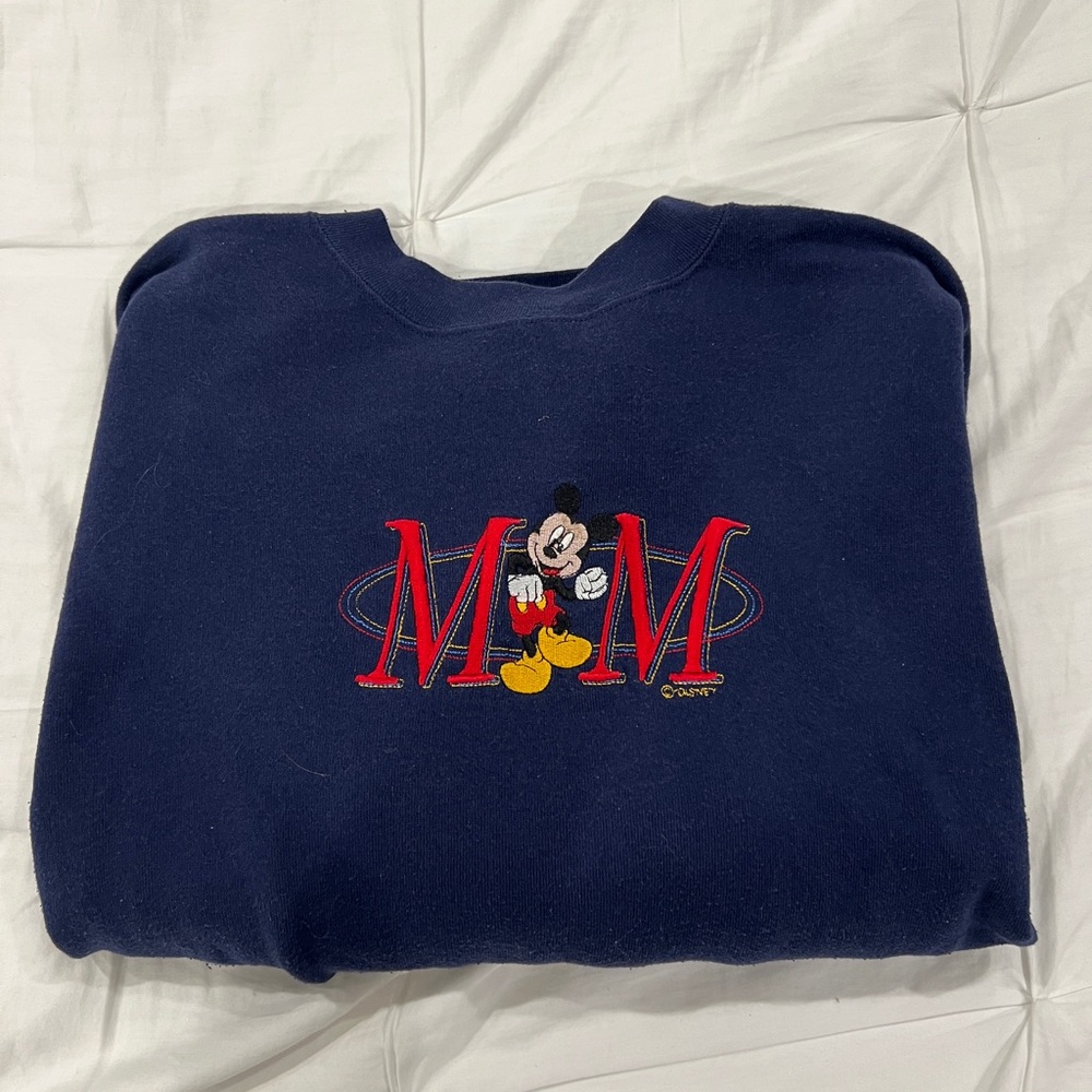 Vintage Navy Blue Mickey Mouse Sweatshirt